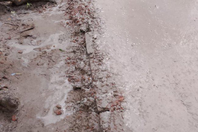 টিয়ার প্রকল্পের রাস্তার সিসি ঢালাই অনিয়ম