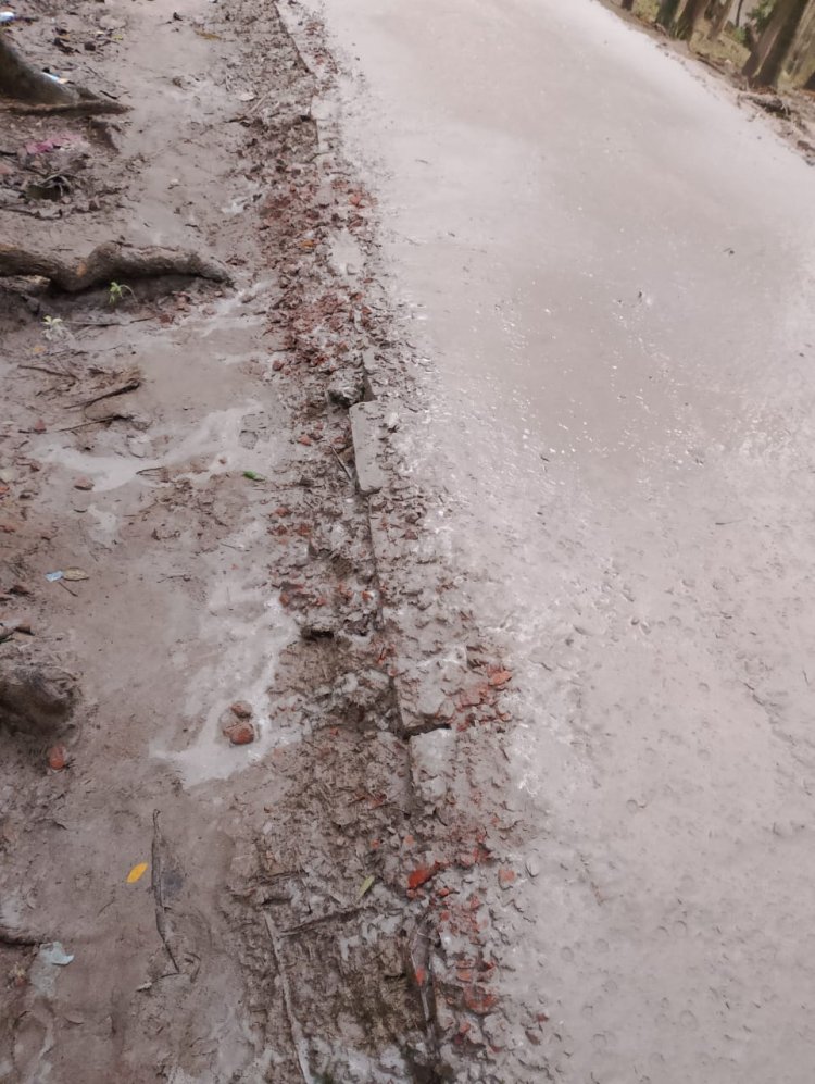 টিয়ার প্রকল্পের রাস্তার সিসি ঢালাই অনিয়ম