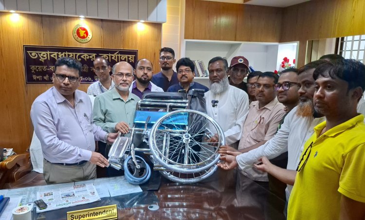 উত্তরায় কুয়েত বাংলাদেশ মৈত্রী সরকারি হাসপাতালে গরীব ও অসহায় রোগীদের জন্য ২০টি হুইলচেয়ার প্রদান