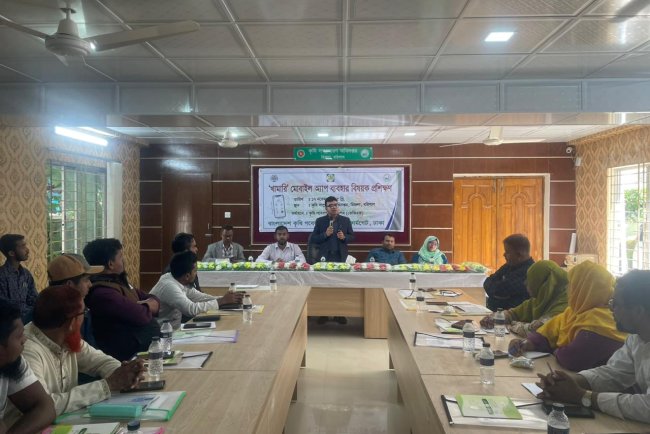 সার সাশ্রয়ী ‘খামারি মোবাইল অ্যাপস’ ব্যবহার প্রশিক্ষণ অনুষ্ঠিত